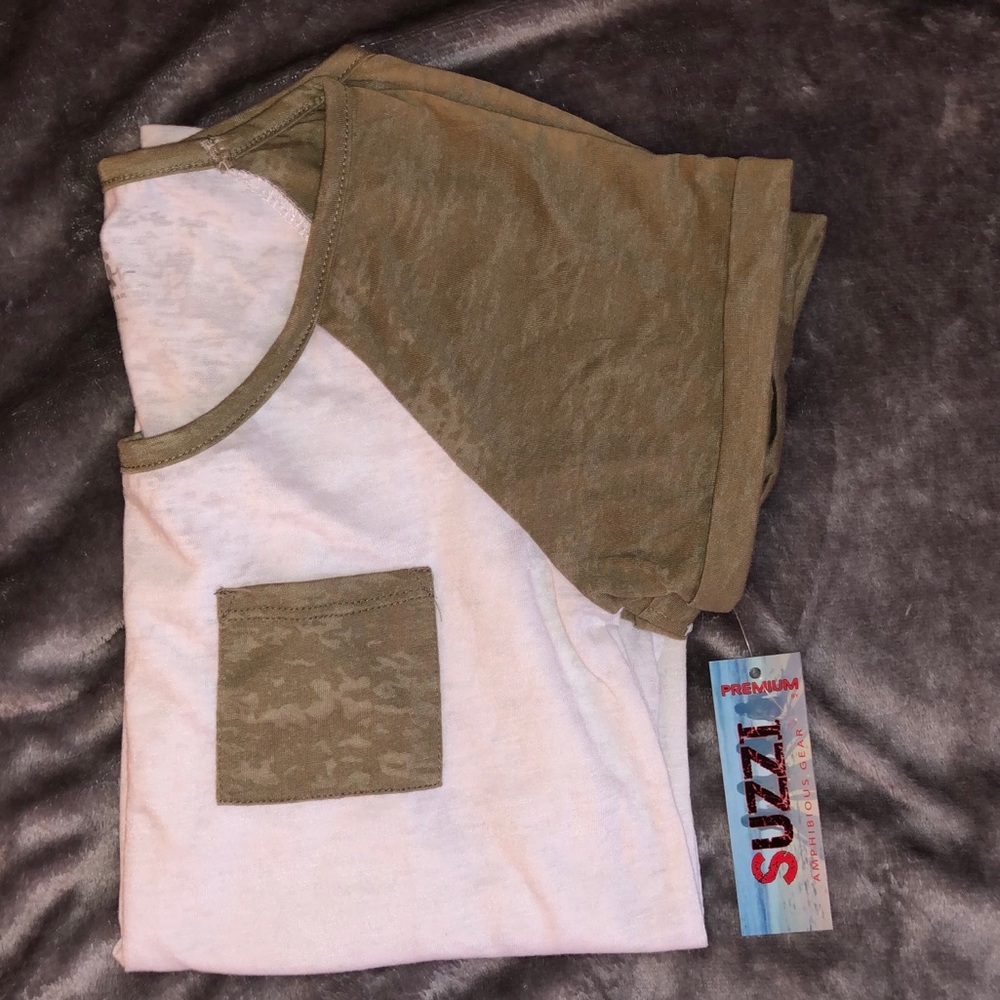 Burnout baseball tee w/ pocket